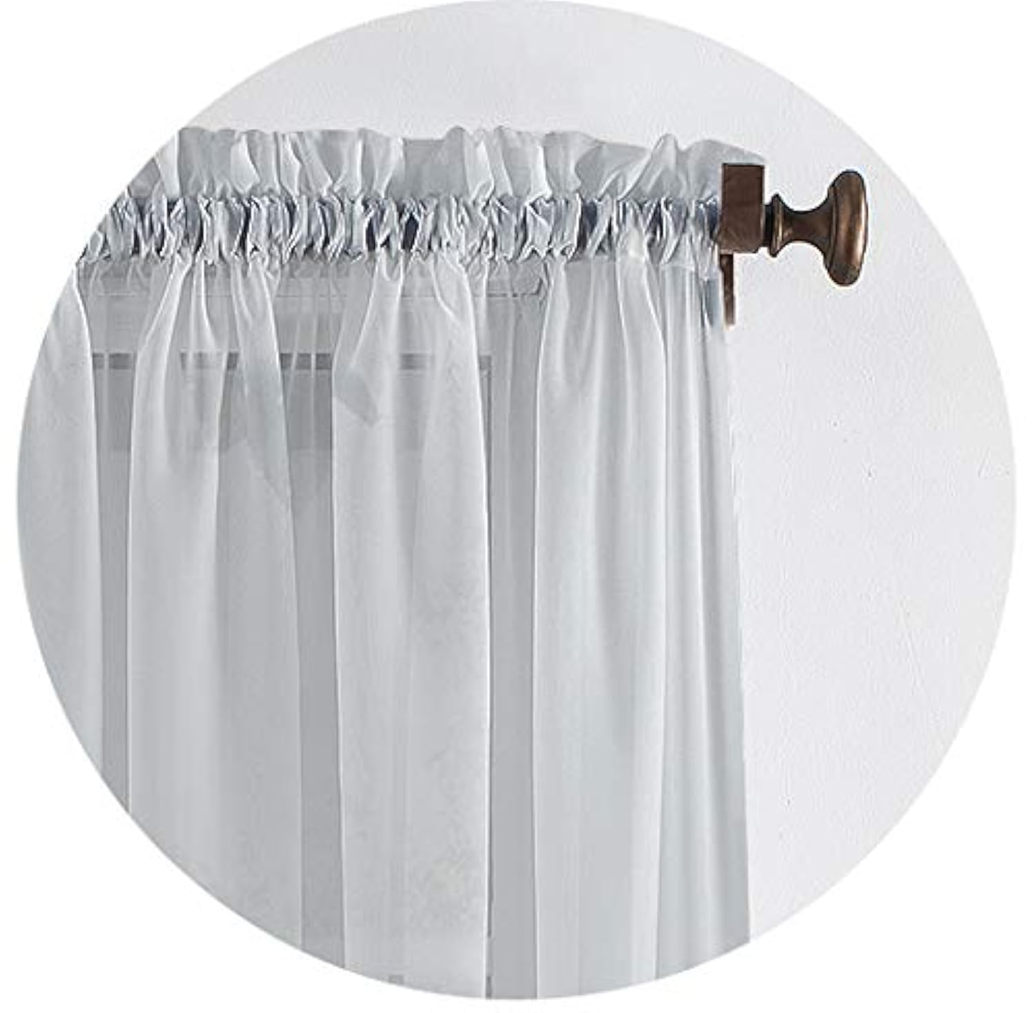 Megachest Woven Voile Slot Top Curtain 2 Panels (silver, 78" wide, 90" drop)