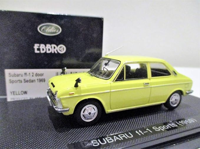 Amazon Co Jp 1 43 Ebbro スバル Ff 1 2ドア スポーツセダン 1969 イエロー ホビー 通販