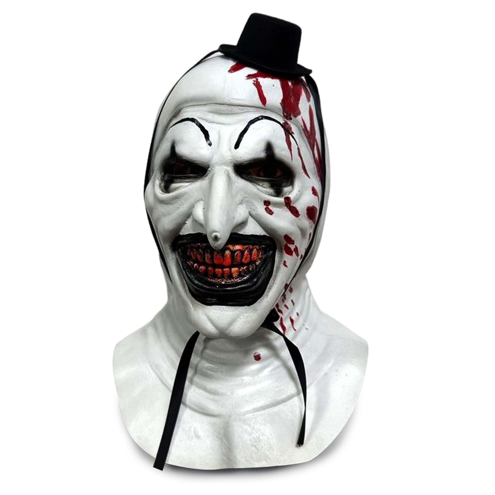 SINSEN Adult Terrifier Art the Clown Mask Scary the Killer Clown Joker Mask Halloween Cosplay Full Head Costume Props