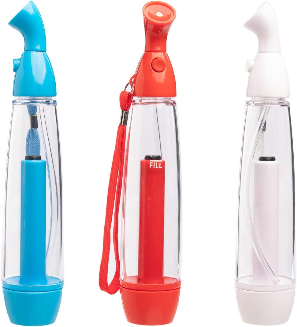 (3 Pack) Continuous Mist Spray Bottle, Personal Water Mister Bottle with Pump for Cooling Face Spray, Travel : Sports & Outdoors