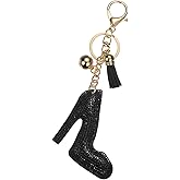 PATIKIL Rhinestone Keychains for Women, Cute Bling High Heel Keychain Accessories Purse Charm Backpack Keyring