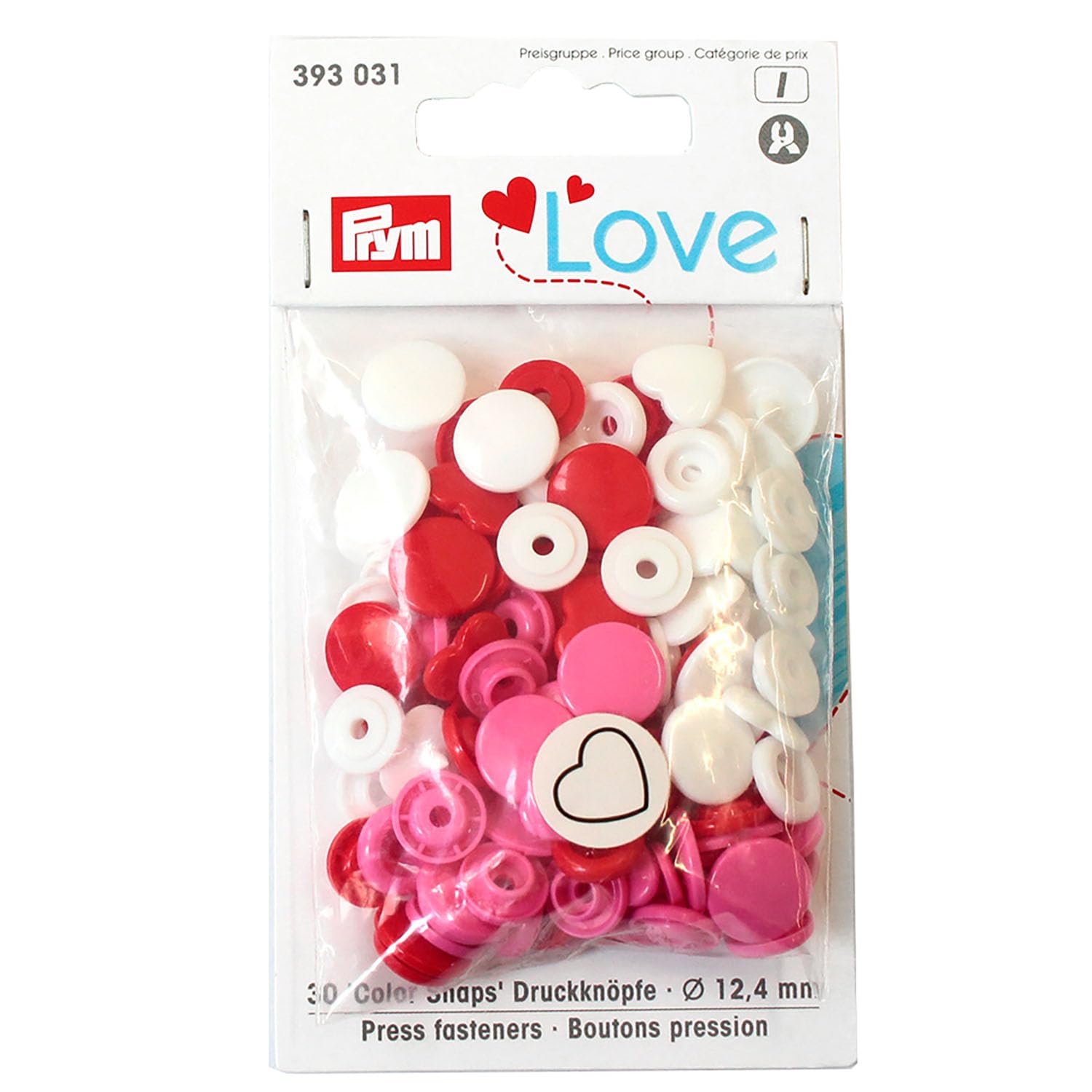 PrymLove Fasteners, Multicolour, 12 x 7 x 2 cm
