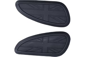 KIMISS Motorcycle Tank Knee Pad, Fuel Tank Sticker Pad Protector Rubber Replacement for T100 T120/Speed ​​Twin/Street Scrambler(black)