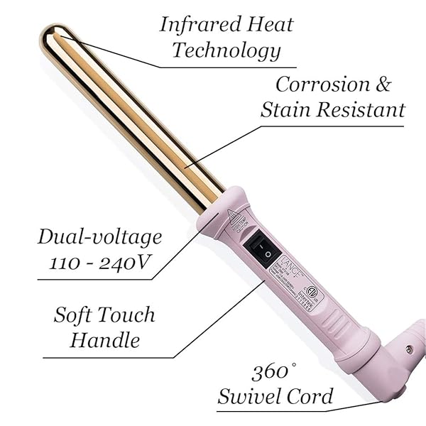 L’ANGE HAIR ONDULÉ 25MM TITANIUM CURLING WAND | PROFESSIONAL HOT TOOLS CURLING IRON 1 INCH | SALON HAIR STYLING WANDS FOR BEACH WAVES | BEST HAIR CURLER WAND FOR FRIZZ-FREE, LASTING CURLS