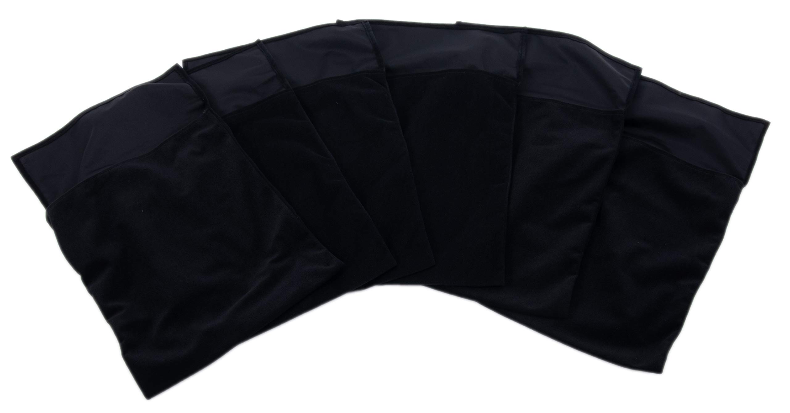 TIckiT 72451 Discovery Bag Set of 6 - Soft Black Velvet Bags. Machine Washable