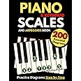 Piano & Keyboard Scales and Arpeggios Book, Practice Diagrams Step by Step: Fundamentals of Piano Practices, All the Major, Minor (Pentatonic, Blues and Modal Scales) Simple Music Theory