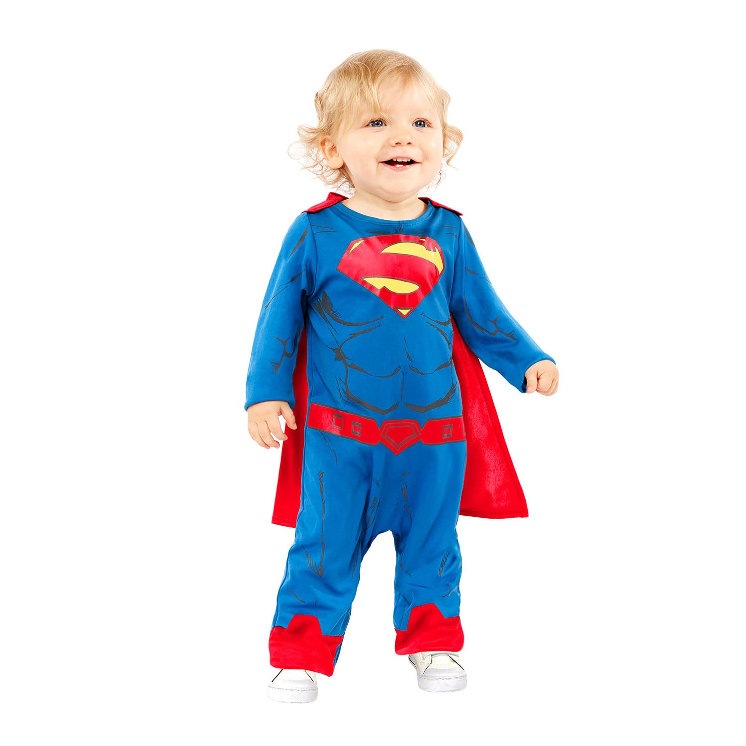 Amscan 9906713 Child Boys Official Warner Bros. Licensed Superman Toddler Fancy Dress Costume (12-18 months) , Blue