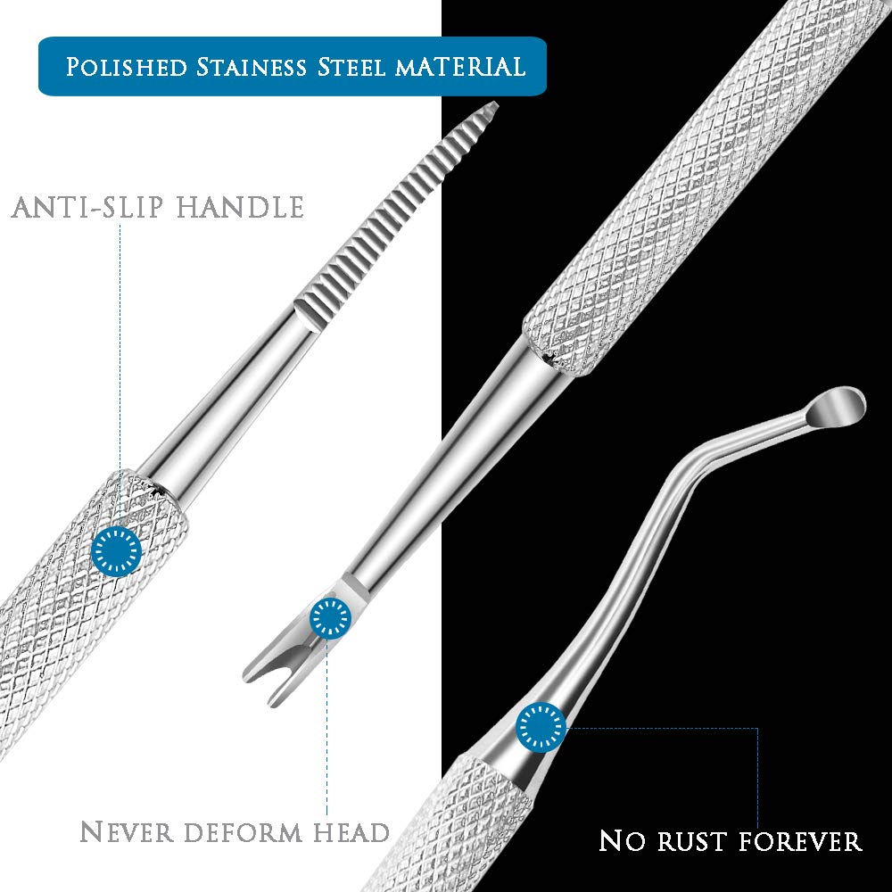 Premium 6PCS Ingrown Toenail Tools, Nail File and Lifter, Foot Nail Treatment Tool, Toe Nail Removal Clippers, Upgraded Stainless Steel, Professional Pedicure Tools, With Nail Cutter Trimmer: Beauty