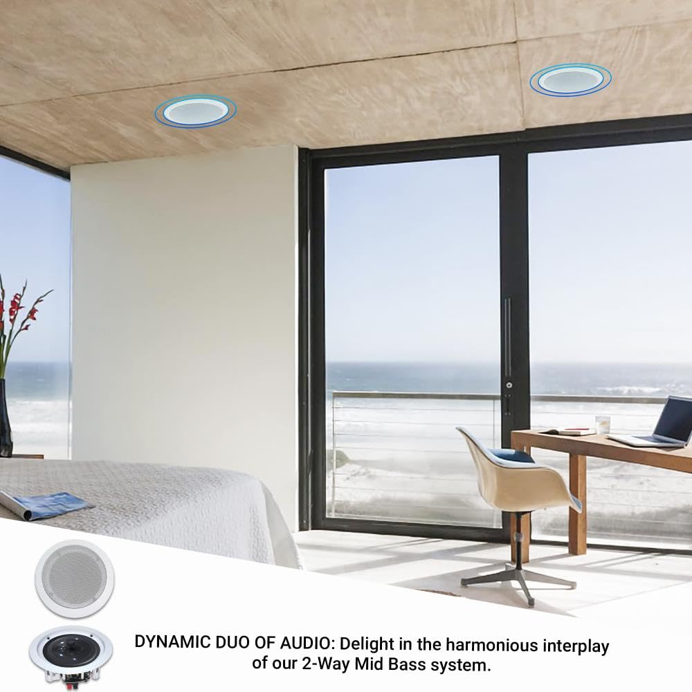 Home Theater Sound System Kit - 1000 Watts Bluetooth Amplifier w/ 4 QTY of 8