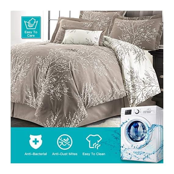 Spirit Linen 6pc Warm and Cozy Comforter Set Platinum Bedding