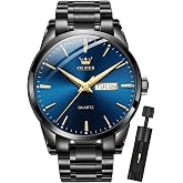 OLEVS Mens Gold Watches Analog Quartz Business Dress Watch Day Date Stainless Steel Classic Luxury Luminous Waterproof Casual Male Wrist Watches