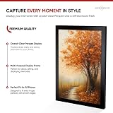 Alison Kingsgate Sleek 20x12 Picture Frame Black Engineered Wood Perspex Front view 2
