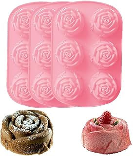 Gurxi Blumen Kuchen Fondant Formen Mini Blumen Silikon Formen Rosen Blumen Form Gänseblümchen Blumen Formen für Jelly Sugar Candy Schokolade Fondant Kuchen Dekoration 6.46 * 9.68in 3 Stücke
