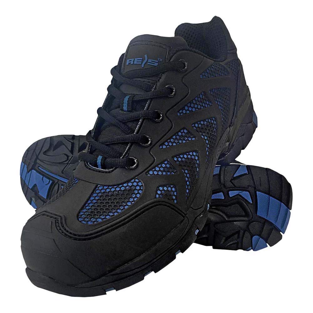 Reis BRBELGIA39 Safety Shoes, Black-Blue, 39 Size