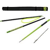 JBL Spearguns Shaka Hybrid Carbon Fiber Pole Spear for Spearfishing, Free Diving, Scuba Diving, 3pc Travel Pole Spear, Hand Grip, Stainless Steel Head, Slip-Tip, Travel Case, Made in USA