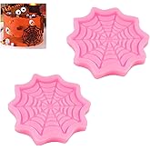 2 PCS Halloween Spider Web Silicone Fondant Molds - Cute Cupcake Fondant Molds For Halloween Cake Decorating