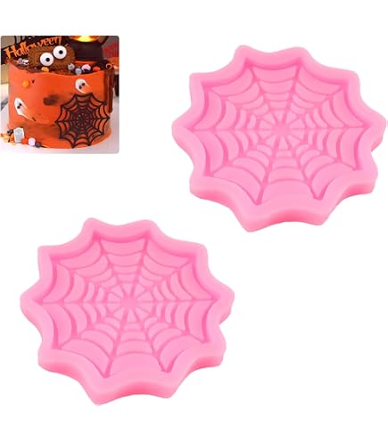 Spider & Spider Web Silicone Fondant Mold Set – 4-Piece Cake Decoration Molds For Chocolate, Clay, Candy - View #9