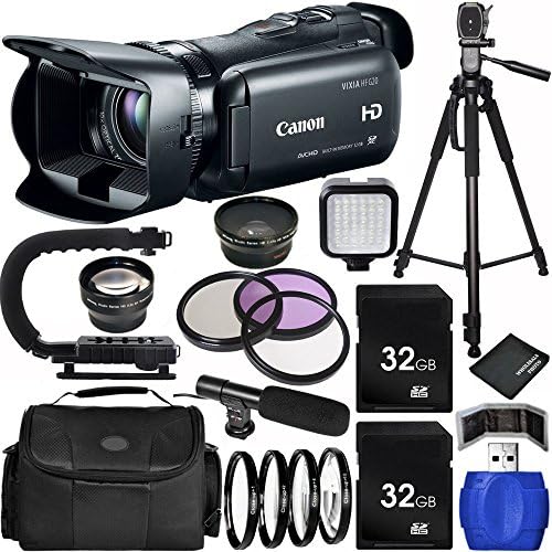Canon 32GB VIXIA HF G20 Full HD Camcorder Bundle with Carrying Case and Accessory Kit (19 Items)