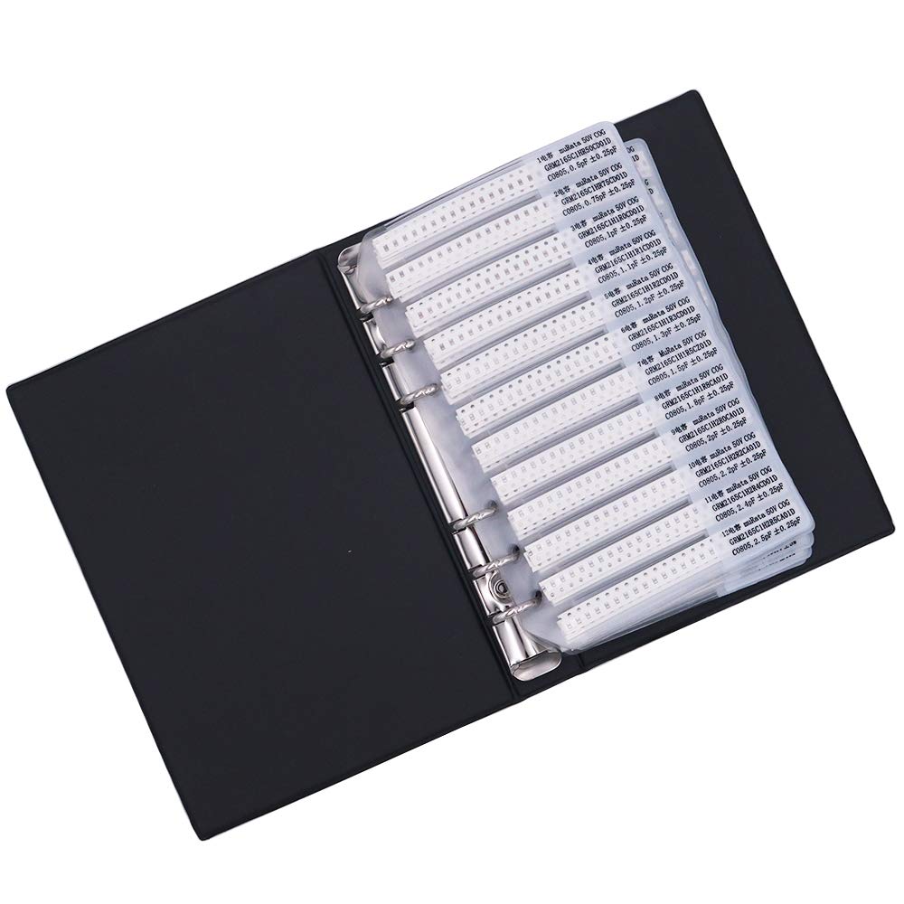 DollaTek Capacitor 0805 (0.5pF-10uF) 92 Value x 50pcs = 4600pcs SMD SMT Capacitor Combo Sample Book Kit