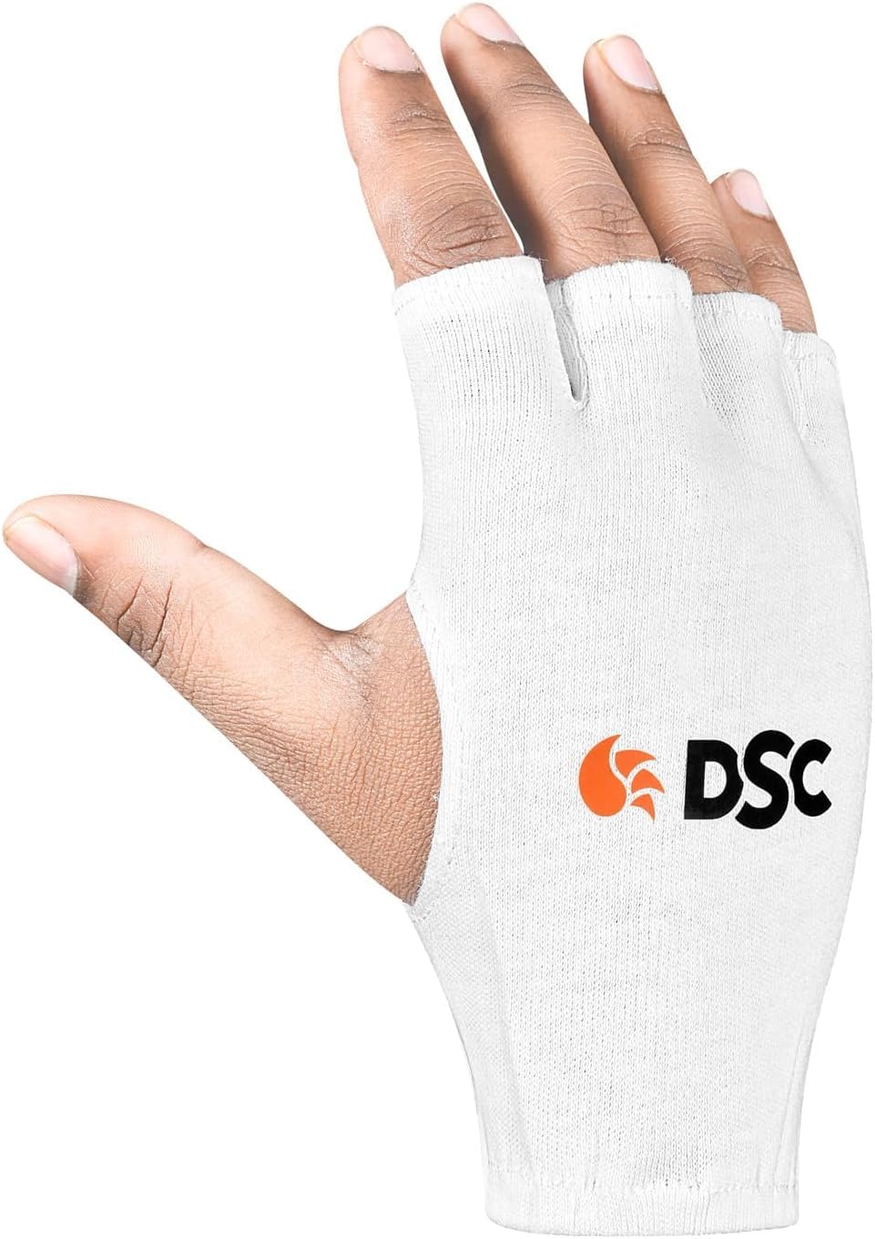 DSC 1501497 Attitude Cricket Batting Inner Gloves For Boys | Cotton Material | Cut Finger for Better Grip | Faster Sweat Absorbtion | Kit for Men and Boys | White, Youth