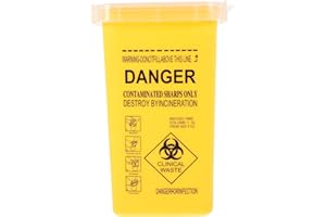 VICASKY Sharps Container Small Waste Bin Needle Disposal Box and Lid