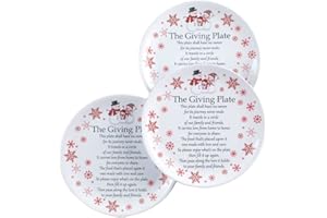 The Lakeside Collection Set of 3 Holiday Snowman Giving Plates