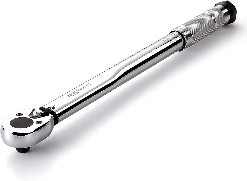 Amazon Basics 3/8 in Drive Click Torque Wrench 15-80 ft-lb 20.4-108.5 Nm