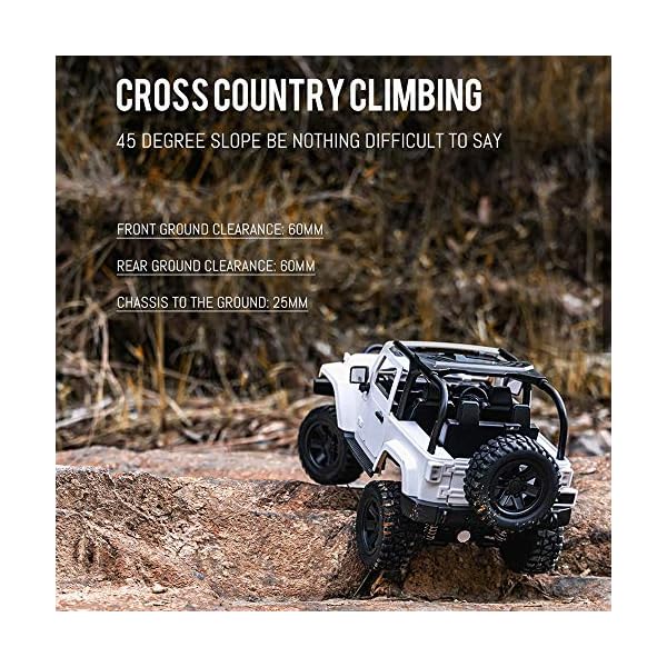 Weaston Wrangler 1:14 Full Scale Fernbedienungsauto 2.4G Elektro-RC-Car 4WD All Terrain Climbing RC Offroad-Fahrzeug… – Bild 6