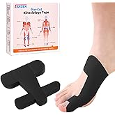 IEADEN Precut Kinesiology Tape for Bunion, 40 Pcs, Bunion Corrector & Relief, Big Toe Support and Pain Relief, Breathable Hypoallergenic Latex-Free Tape (Black)