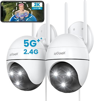 ieGeek 2.4G/5GHz PTZ Security Camera Outdoor 2K Dual-Band WiFi CCTV