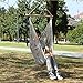 Z ZTDM Hanging Rope Hammock Chair, Large Brazilian Hammock Net Chair Porch Chair Swing Seat for Indoor Outdoor Patio Lawn Garden Backyard - Max. 330 Lbs (Beige)