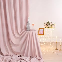 Dusty Rose Polyester Backdrop Curtains 2 Panels 5ft