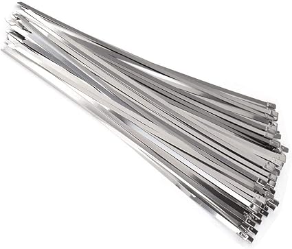 Amazon 耐熱 結束バンド インシュロック ステンレススチール ホースバンド パイプフープクランプ 汎用タイプ 100個 シルバー 肥厚項 0x4 6x0 25mm ホースバンド