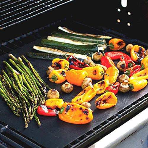 Smaid Black Grill Mat Grill Mats Non Stick, Grill mats for Outdoor