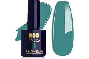 YTD Likomey Gel Nail Polish,1 Pcs 15ml Mars Green Soak Off UV Nail Gel,Blue Green Tone Salon Home DIY Manicure High Pigment Teal Blue Gel Polish Varnish,CS226