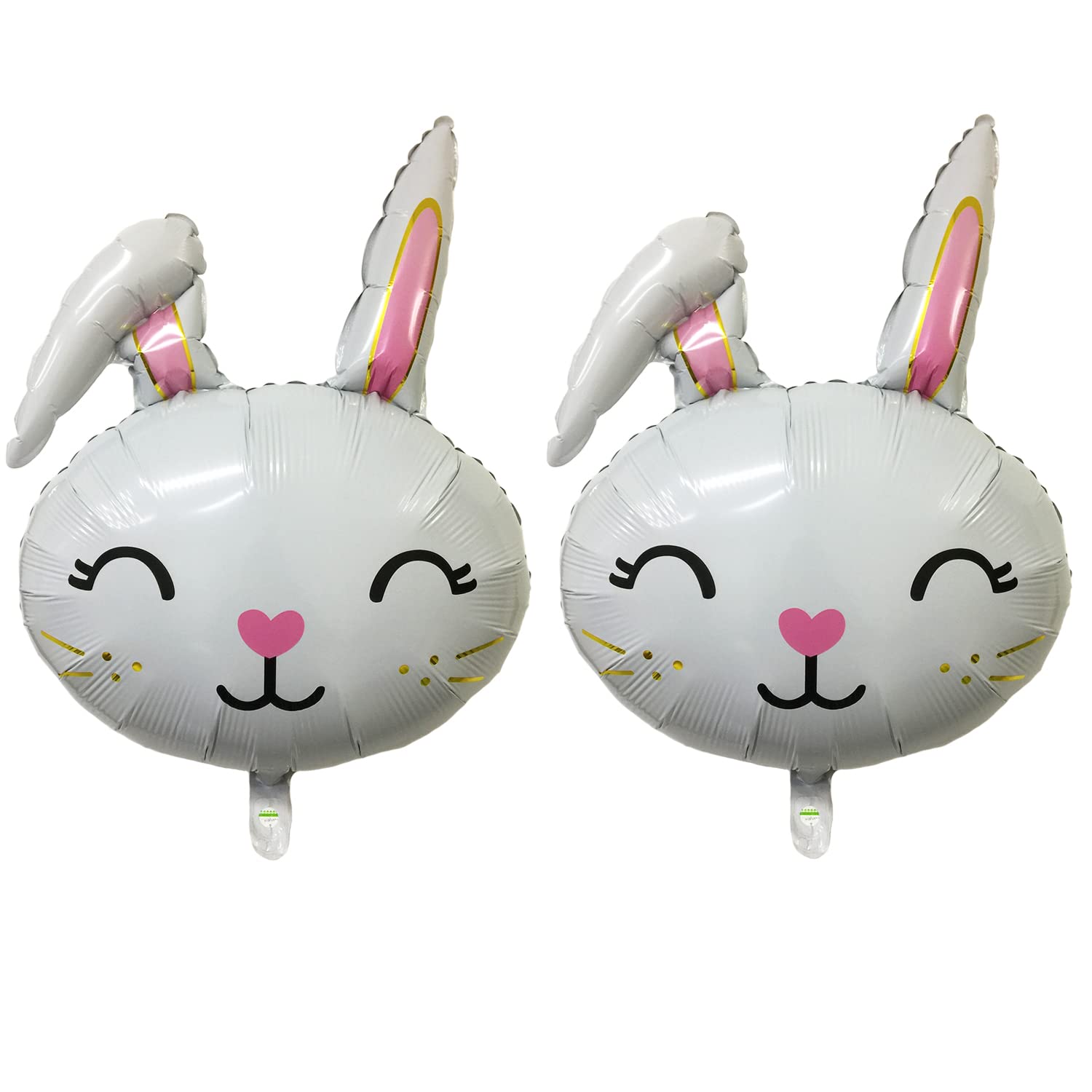 2pcs Rabbit Bunny Foil Balloons Easter Decoration