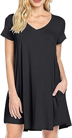 black tunic shirt dress