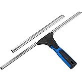 Unger Professional 18” EZ Change Window & Glass Cleaning Squeegee - Streak Free Results, Clean Large and Small Windows, with 
