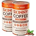 Skinny Coffee Super Boost Weight Loss Coffee, Fat Burners for Men & Women, Sugar-Free, Keto, Vegan, Reduces Bloating, Supports Energy & Metabolism, Appetite Suppressant for Weight Loss (Pack of 2)