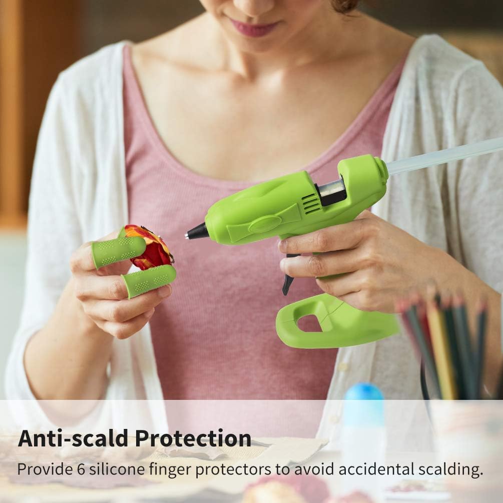 OUTUL Hot Melt Glue Gun, 2600mAh Lithium Hot Glue Guns with 30pcs Mini Glue Sticks,Cordless Use USB Rechargeable Melting Glue Gun Kit, for Kids DIY Arts, Crafts Projects with 6Pcs Finger Protectors: Home Improvement