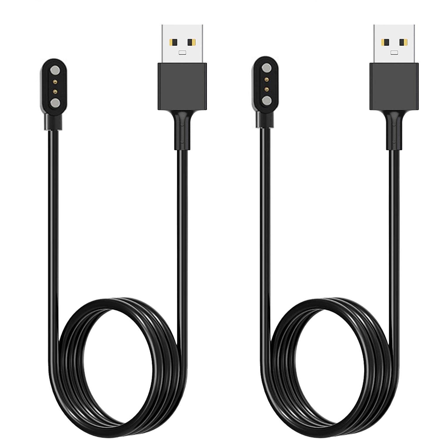 Photo 1 of Acediar [2-Pack] 3.3FT Smart Watch Charger Magnetic USB Charging Cable for Letsfit Willful YAMAY SW023 ID205L SW021 ID205U ID205S SW025 Uwatch 3S