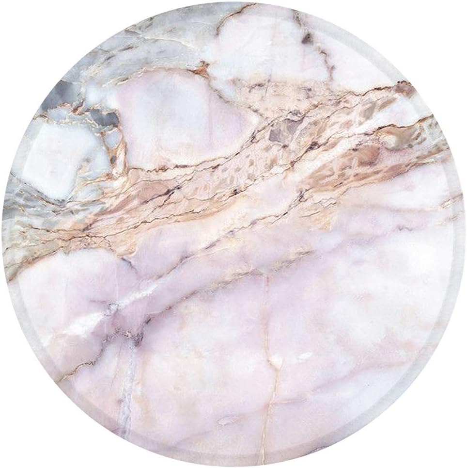 Nakapa Mouse Pad,Anti Slip Rubber Round Mousepads Desktop Notebook Mouse Mat for Working and Gaming(A-Marble Pink)