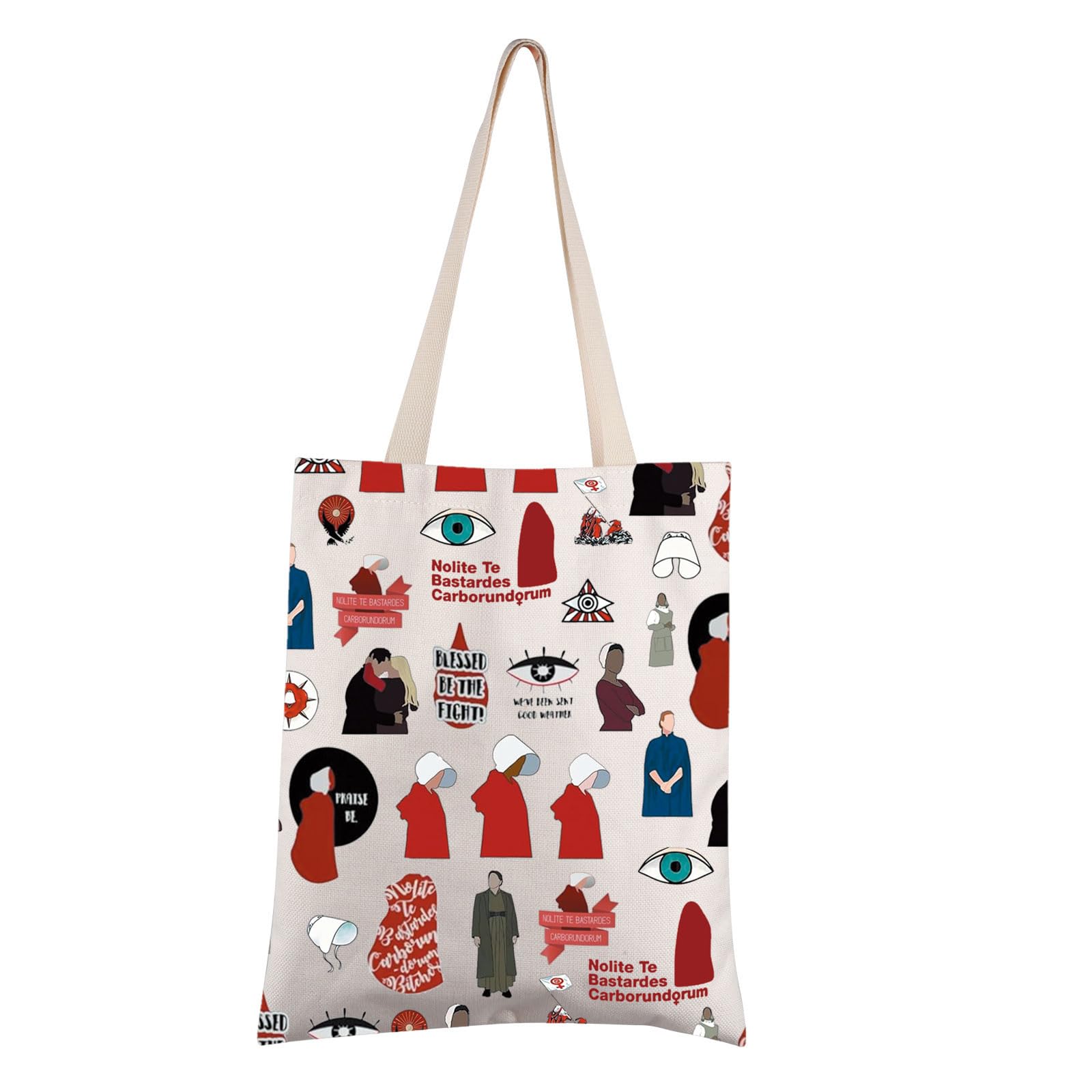 FEELMEM Handmaid TV Show Inspired Gift Tote Bag Feminist Gift Handmaid Merchandise For The Handmaid Movie Fans