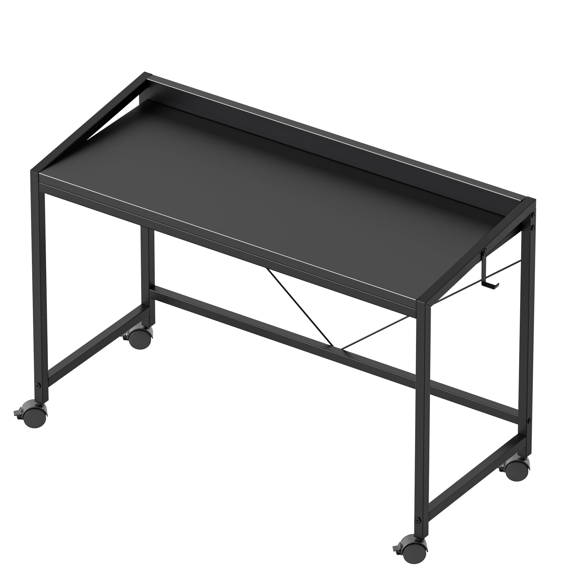 Mericonia Rolling Computer Desk with Wheels, Gaming Desk for Small Spaces, Modern Simple Style Table for Home Office, Study Writing Table Image