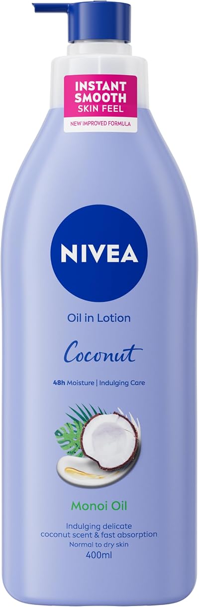 NIVEA Oil In Lotion Coconut & Monoi Oil 400ml Replenishing Moisturiser
