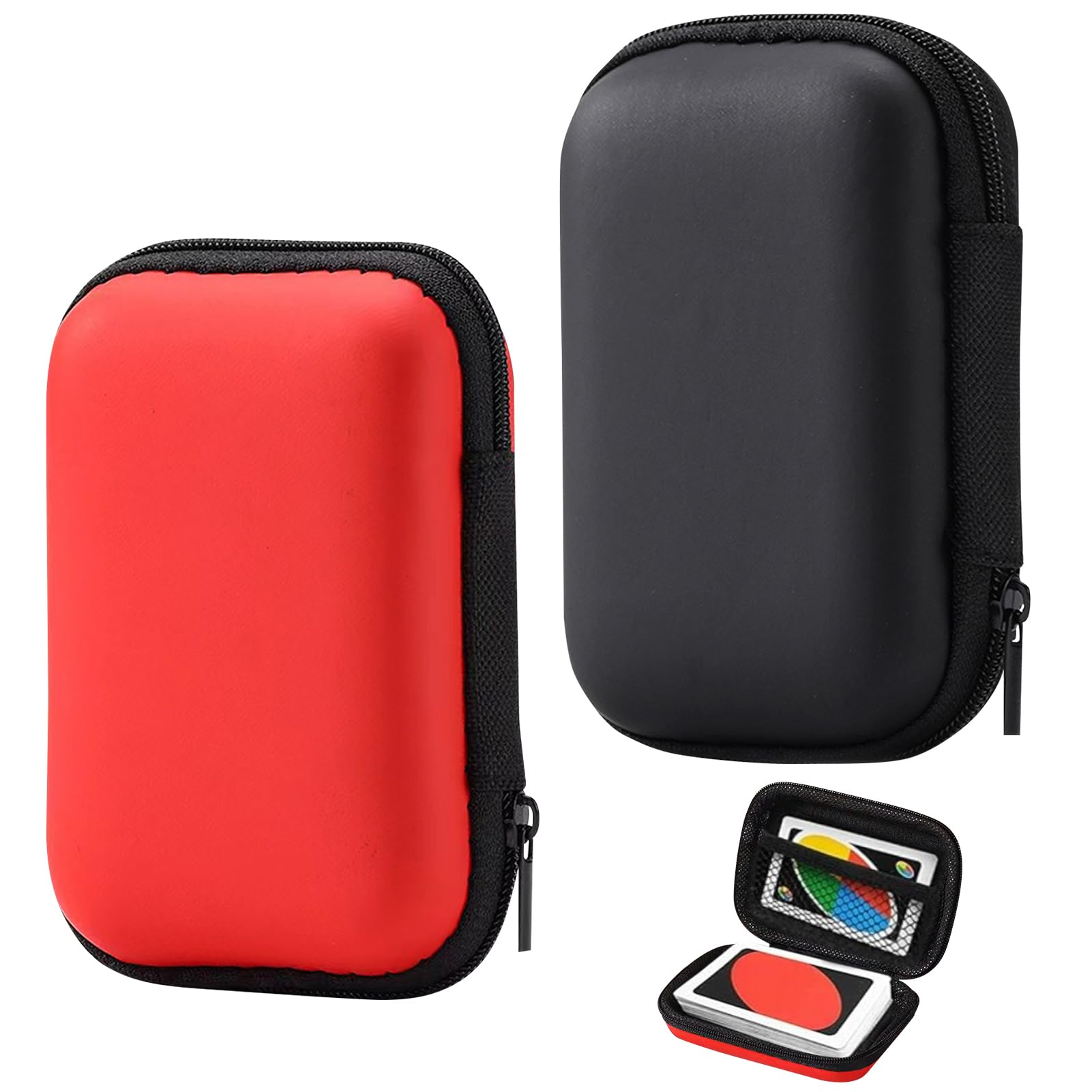Gurfzcyuoo 2 Pcs UNO Case Playing Cards Case for UNO, Card Game Case, Durable and Portable Storage Box for Standard Size Cards, Practical Card Game Box Holder