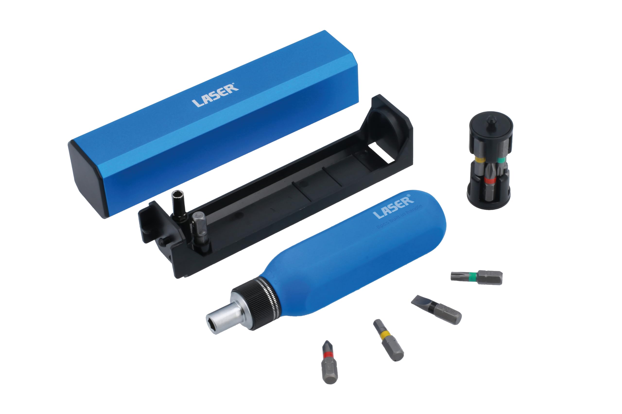 Laser 8675 Ratchet Screwdriver Set 10-in-1, [Color-coded]