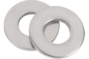 3/8" x 7/8" Stainless Flat Washer,18-8 (304) Stainless Steel Washers,0.4" ID x 0.866" OD x 0.078" Thick(50Pcs)
