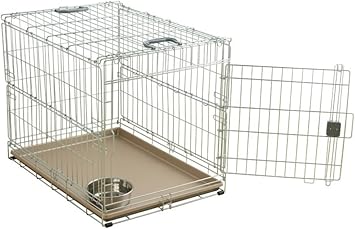 Amazon アイリスオーヤマ 折りたたみケージ シルバー ブラウン 中型犬用 アイリスオーヤマ Iris Ohyama ケージ 通販