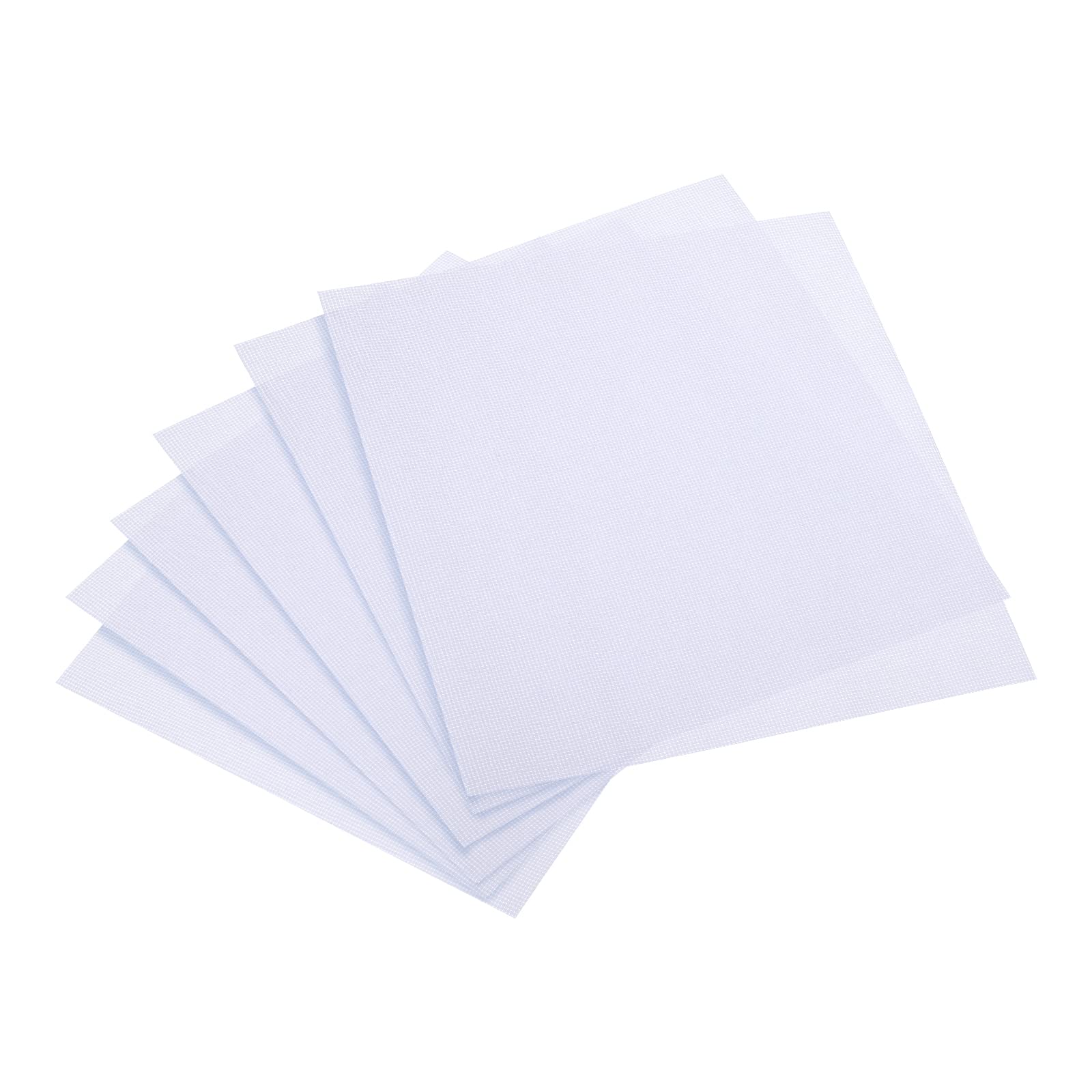 PATIKIL 14 Count Cross Stitch Cloth 8" x 8", 6 Pack Embroidery Cotton Fabric for DIY Needlework, White